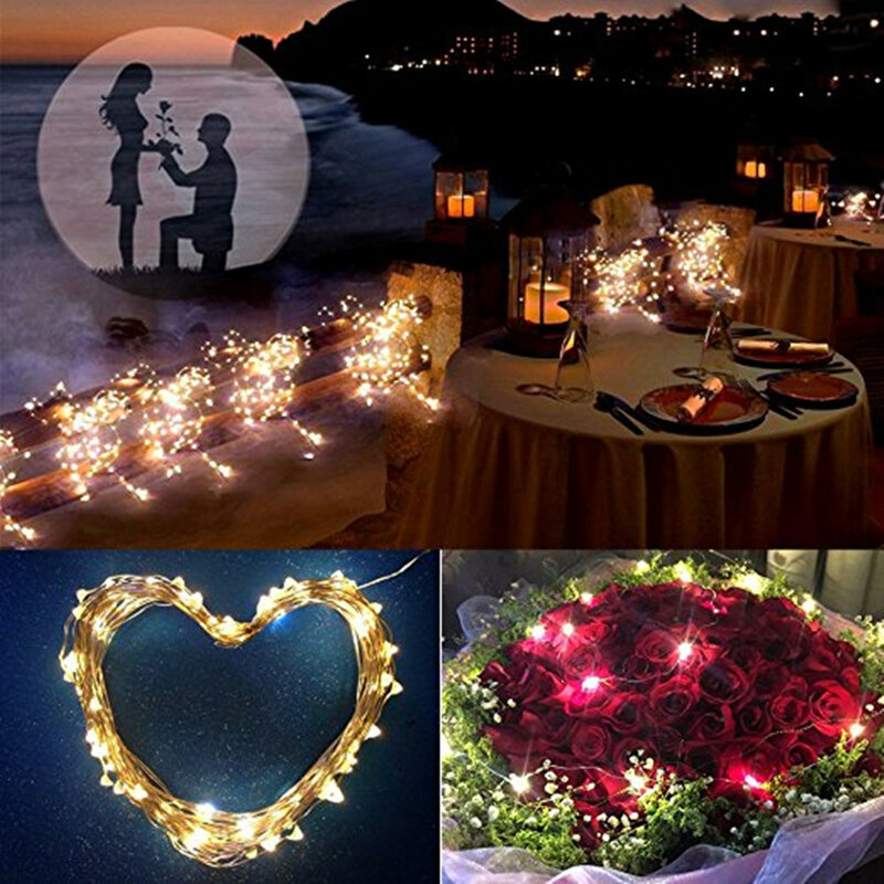 High Bright Copper Wire LED String Light Wedding Decoration Outdoor Lighting Strings 10M Waterproof Fairy Lights For Christmas