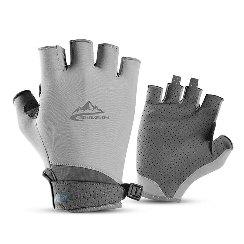 Cycling Non-Slip Breathable Bike Bicycle Gloves Men Women Summer Bicycle Ice Silk Gloves Mountain Bicycle Half Finger Gloves