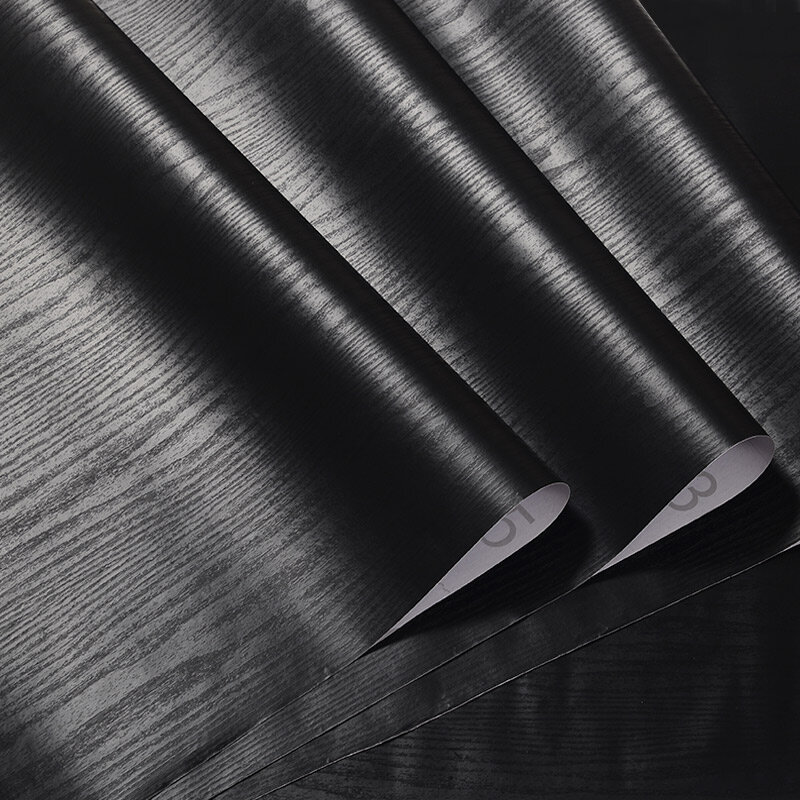 Adesivi impermeabili neri cucina carta da parati autoadesiva resistente all'olio mobili da tavolo armadio armadio porta ristrutturazione pellicola