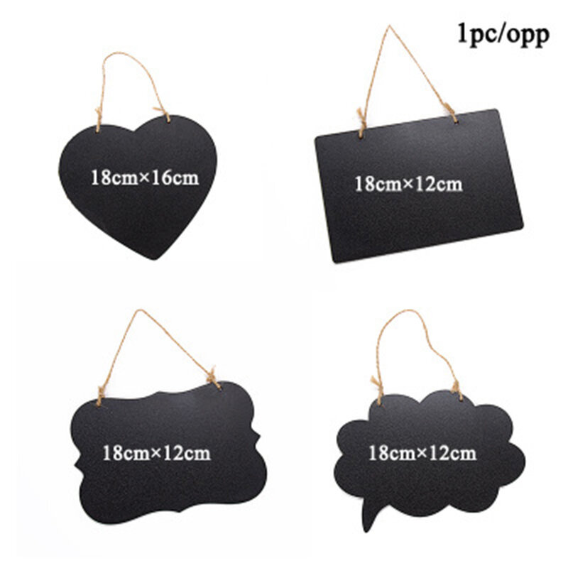 Slate Sign Double Sided Message Board with Hanging Rope Party Direction Signs Multifunctional MU8669