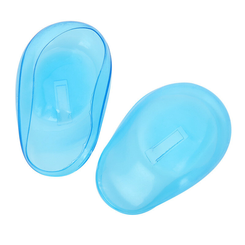 2 pares/4 Uds silicona transparente funda de oído protector para tinte de pelo proteger de Color azul Nuevo estilo Accesorios