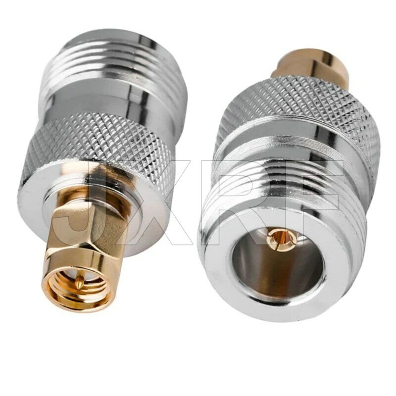 JX connector 2pcs RF adapter N-SMA N Plug Male Jack Nickel Plating To SMA Female Plug Gold Plating Jack RF Connector Straight