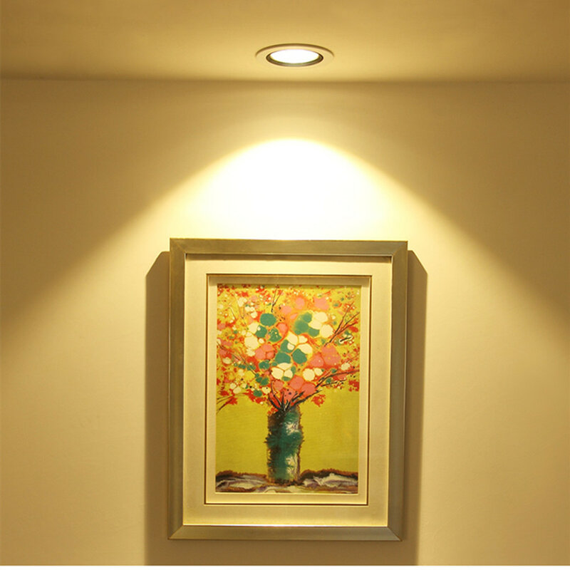 Lámpara de techo Led empotrada ultradelgada, luz blanca y dorada plateada, 3W, 5W, 9W, para sala de estar y dormitorio