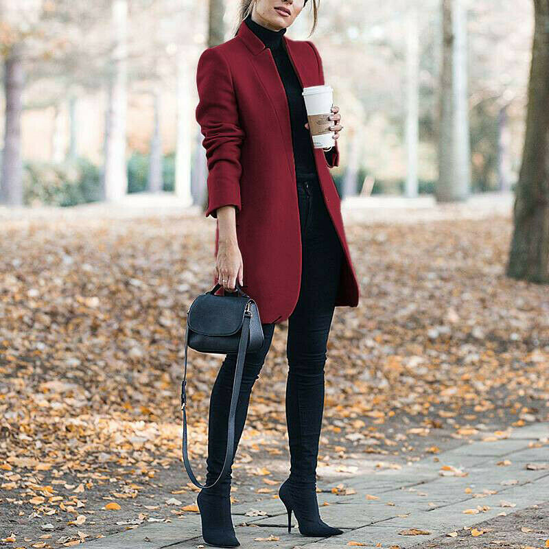 2020 novo inverno casacos e jaquetas mulheres plus size longo casaco de lã quente coreano elegante vintage casaco feminino capa sólida