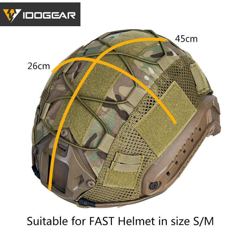 Idogear-capa de capacete tático, para rápido, camo, multi-camo, headwear, acessórios, 3802
