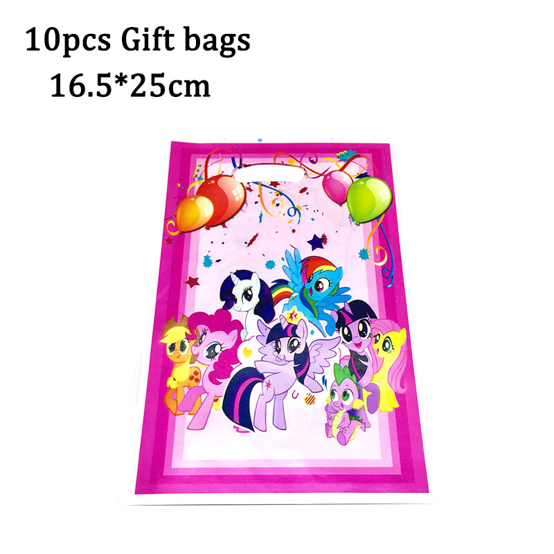 Little Pony Boy&Girl Birthday Party Decorations Disposable Tableware Cup Plate Balloon Tablecloth Gif Baby Shower Party Supplies