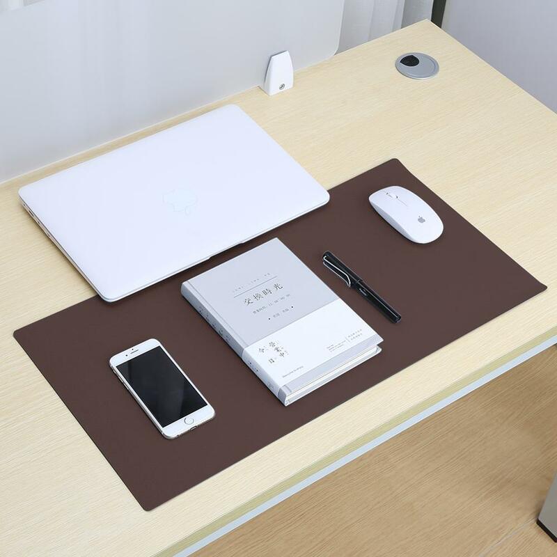 Alfombrilla de ratón para ordenador de oficina, Protector de escritorio de cuero PU, Blotter grande, tablero de escritura antideslizante, 60x30cm