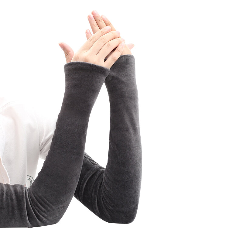 Unisex Winter Verdickt Warm Sleeves Plus Samt Elastische Arm Arm Sleeve Elbow Schutz Joint Falsche Hülse Dtachable Ärmeln