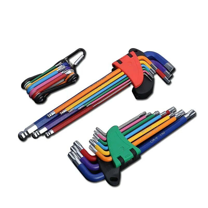 Набор торцевых ключей, набор гаечных ключей для торцевого винта, 9 шт., набор длинных шестигранных ключей с длинной рукояткой от 1,5 мм до 10 мм, шестигранный гаечный ключ, ручные инструменты для ремонта велосипедов