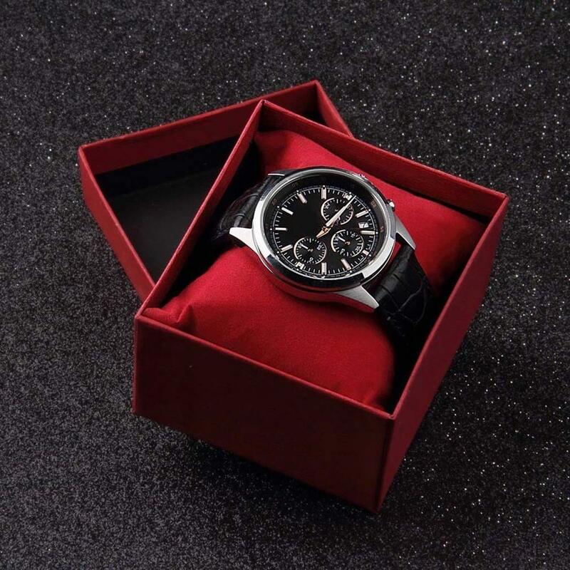Horloge Box Armband Sieraden Doos Horloge Geschenkdozen Toonde Case Prachtige Decoratie Draagbare Kartonnen Present Gift Container Case