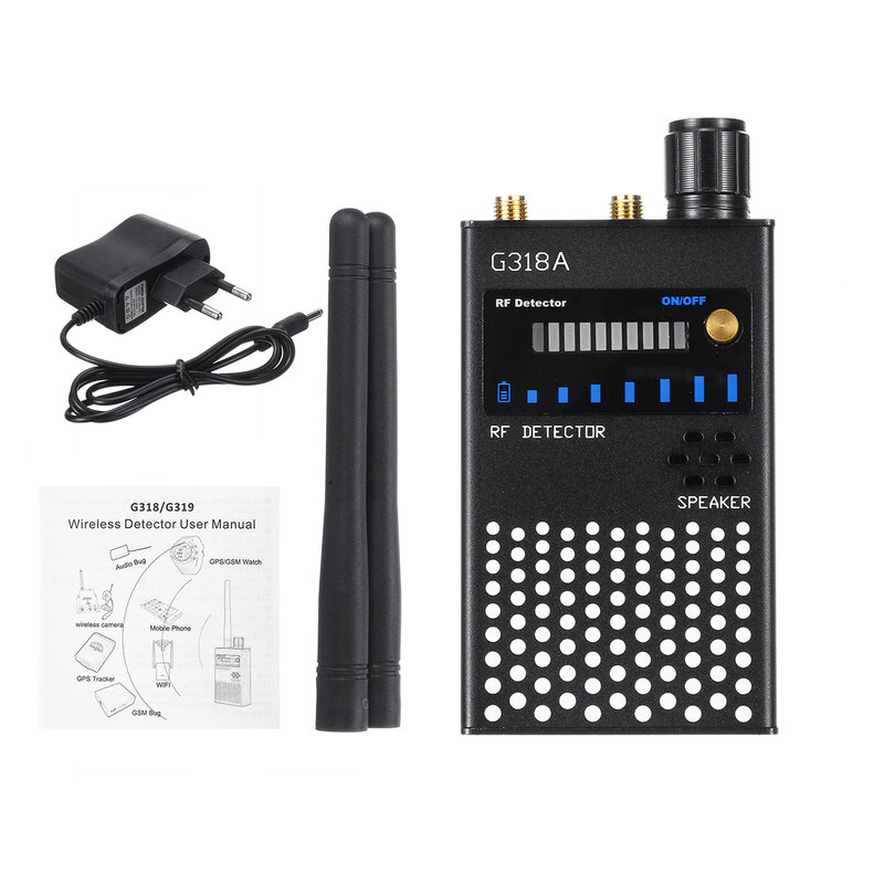 Proker-Detector automático de señal inalámbrica GPS, dispositivo de doble antena antiespía, barredora de escaneo de frecuencia, protección de seguridad, G318A