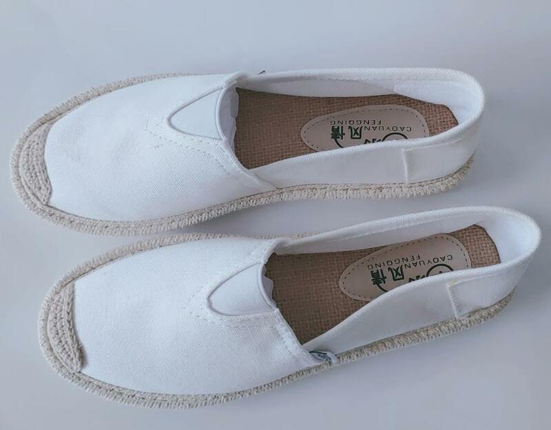 Zapatillas planas de lona para Mujer 2019, Zapatillas con estampado de punta redonda, zapatos blancos, zapatos con plataforma para Mujer, Zapatillas para Mujer