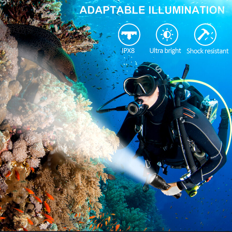 Wurkkos-luz de mergulho subaquática LED, 3600lm, triplo LH351D, controle magnético, anel interruptor, lanterna, IPX-8, DL30, 21700