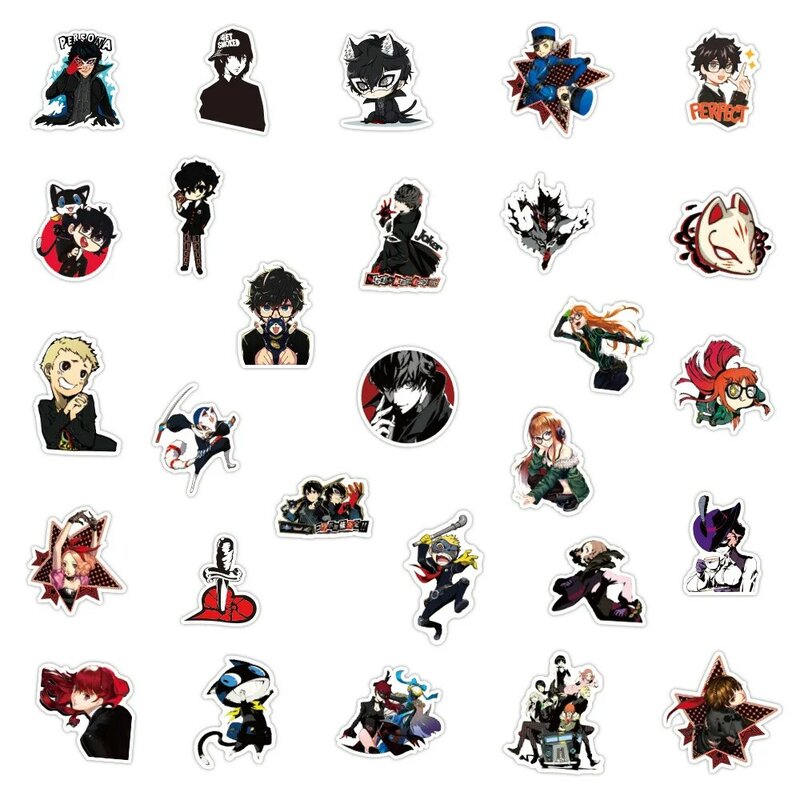 10/30/50PCS Persona 5 adesivi Anime Skateboard frigo chitarra Laptop moto bagagli giocattolo classico decalcomanie Cartoon adesivo giocattolo