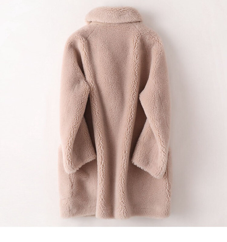 الصوف سميكة المعاطف الدافئة أنيقة فضفاضة غير رسمية منتصف طول النسخة أبلى الخريف الشتاء معطف للنساء معطف