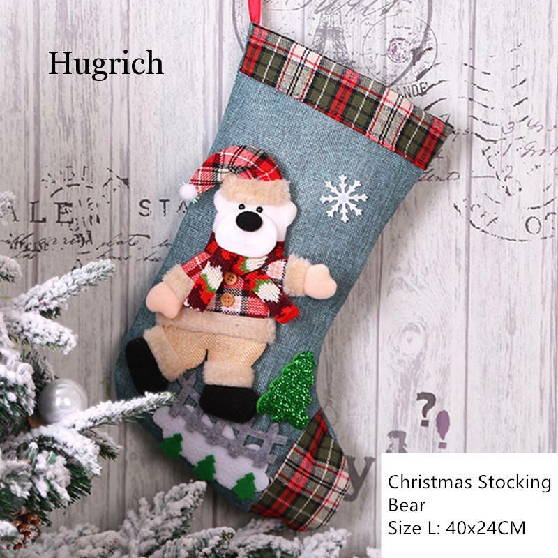 Neue Jahr Geschenke Tasche Weihnachten Strumpf Noel für Home Navidad Socken Weihnachten Baum