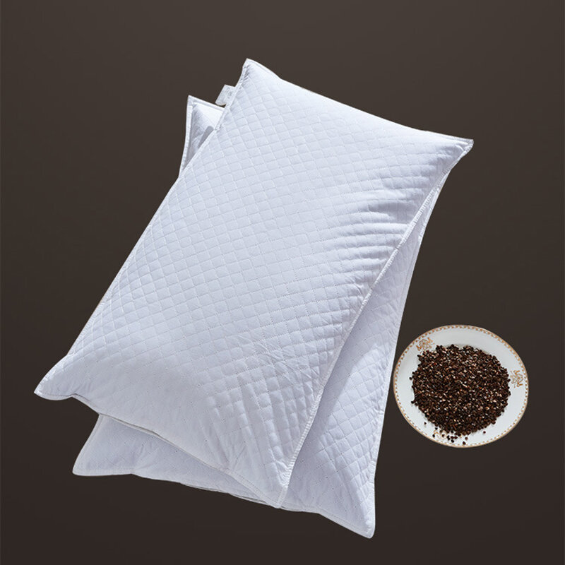 YOMDID biancheria da letto cuscino cuscini di protezione del collo cuscino di riempimento di buccia di grano saraceno a forma di Plaid geometrico per dormire in casa/ufficio