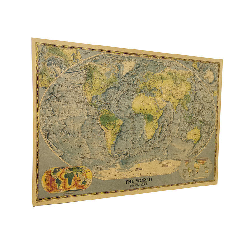 1 pçs mapas de parede do mundo 72*51cm estudante papelaria escola stylistic álbum decorativo adesivos de parede escola estudante estilista