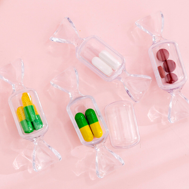 Transparent Reise Zubehör Kreative Transparent Candy Lagerung Fall Verpackung Sicherheit Ring Schmuck Zubehör Kunststoff