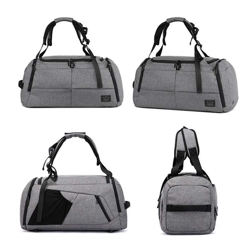 Sac de sport multifonction 15 pouces pour hommes et femmes, sacs à dos de Fitness pour ordinateur portable, sac de rangement de voyage à main avec chaussures, poche de Yoga