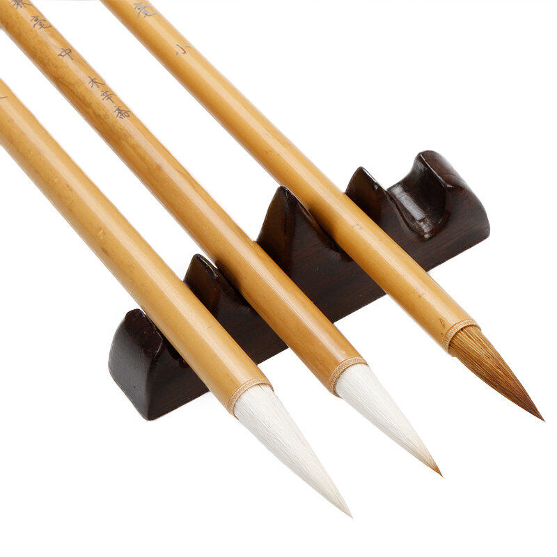 3 sztuk/partia tradycyjny chiński malarstwo Pen kaligrafii szczotki pióro łasica włosów wełniane włosy pisanie festiwal Couplets Brush