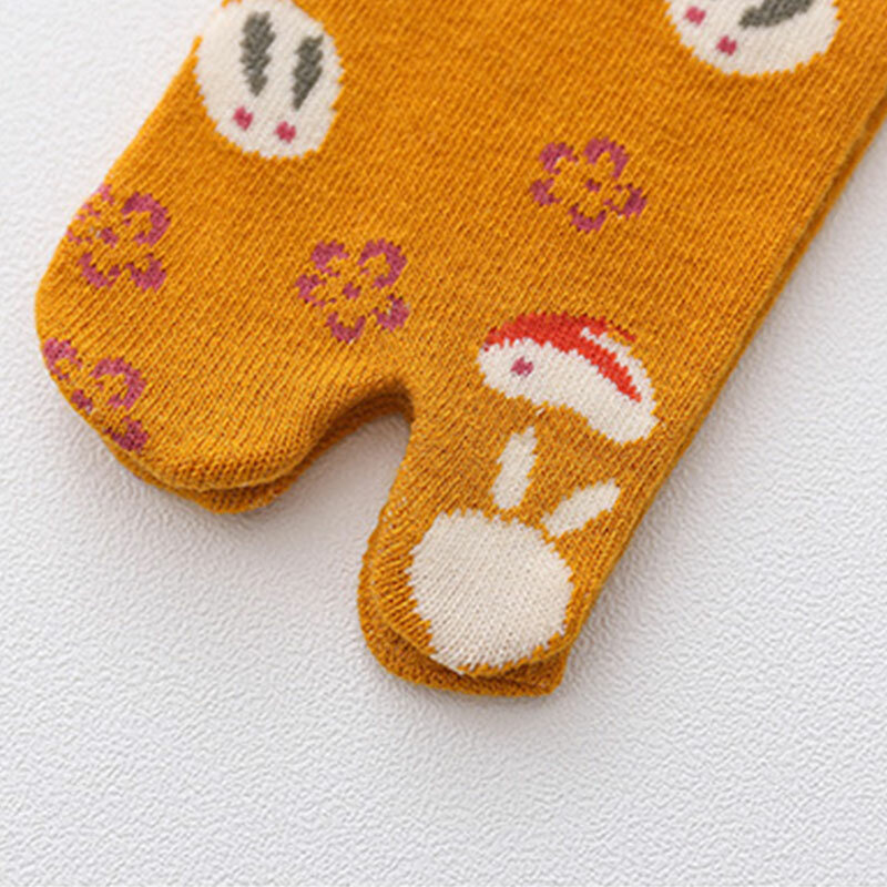 Two Finger Socks Unisex Japanese Kimono Flip Flop Sandal Split Two Toe Sock Tabi Ninja Geta Socks Women Men tabi socks таби