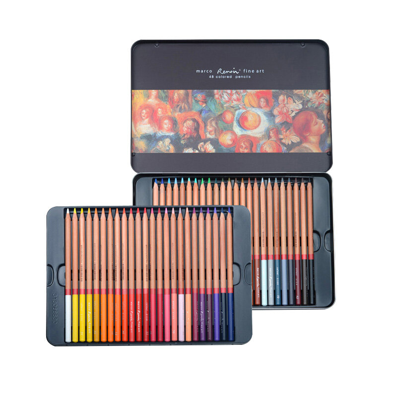 Marco Renoir 3100 matite colorate ad olio disegno schizzi matita 24/36/48/72/100/120 colore arte pittura matita materiale scolastico