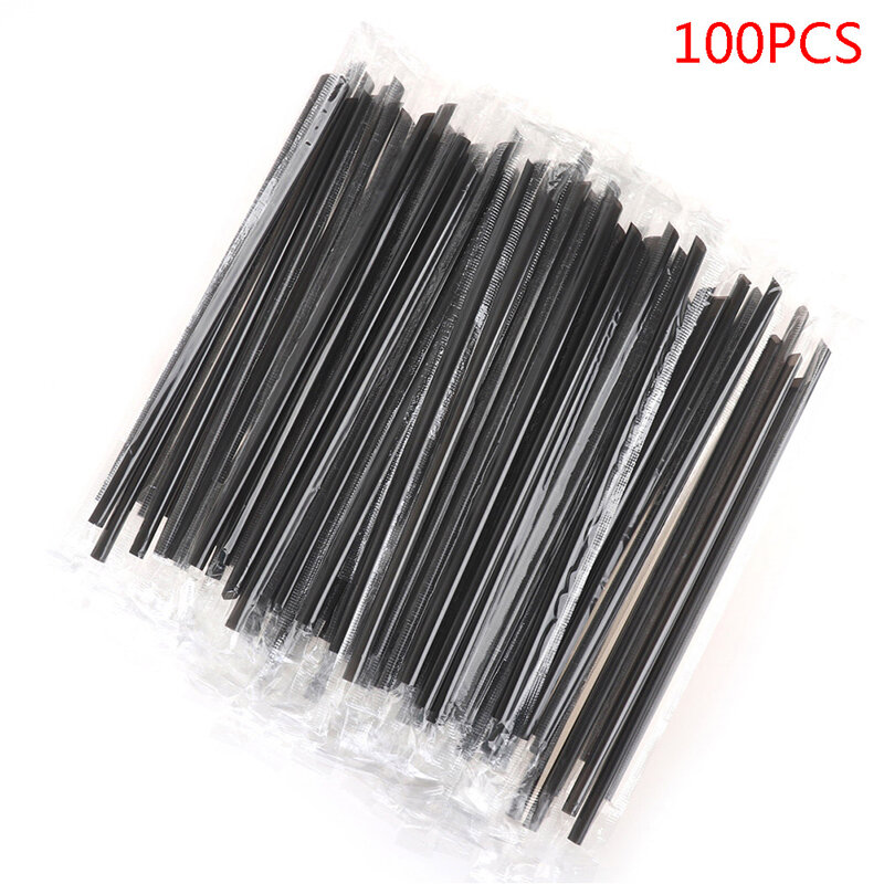 100pcs Clear Individually Wrapped Drinking PP Straws Tea Drinks Straws Birthday Holiday Event Party Supplies Cheap Wholesale