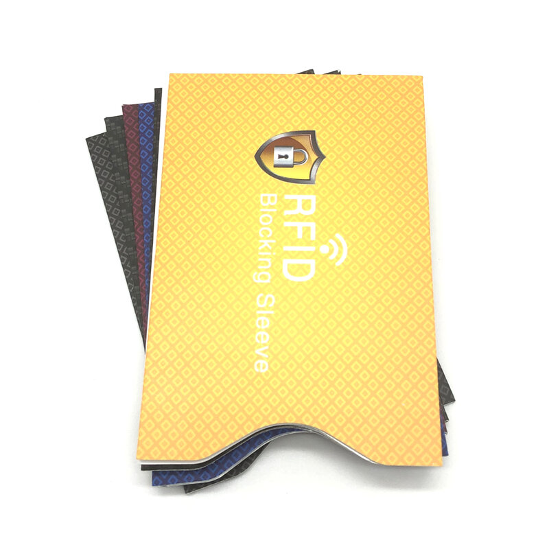 5 pçs anti scan titular do cartão rfid bloqueio de cartão de banco de crédito manga bloqueio identidade capa protetora bolsa carteira para homens