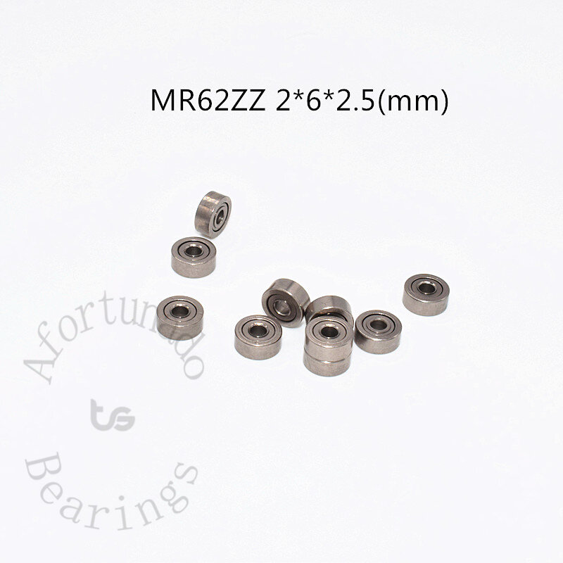 MR62ZZ 10 Pieces Miniature Bearing 2*6*2.5(mm) free shipping chrome steel Metal Sealed High speed Mechanical equipment parts