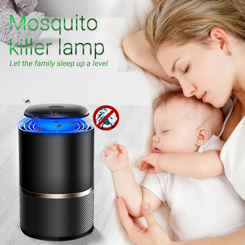家庭用USB電源電気蚊キラーランプ蚊トラップバグザッパーノイズのない放射線防水昆虫キラー