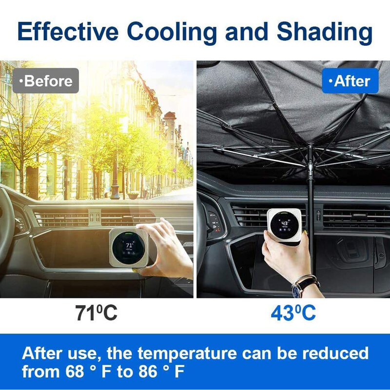 ภายในรถยนต์ Parasol ฝาครอบกระจกรถยนต์ป้องกันรังสี UV Sun Shade หน้าต่างด้านหน้าป้องกันภายในรถอุปกรณ์เสริม