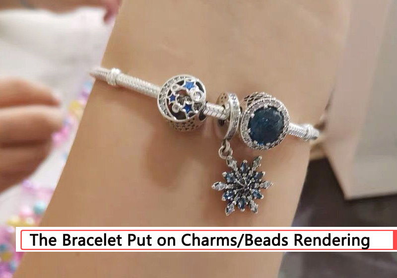 Mit Anmeldeinformationen Original Silber Farbe Charme Armband DIY Perlen Charms Armband Armreif Handgemachten Schmuck Frauen Geschenk