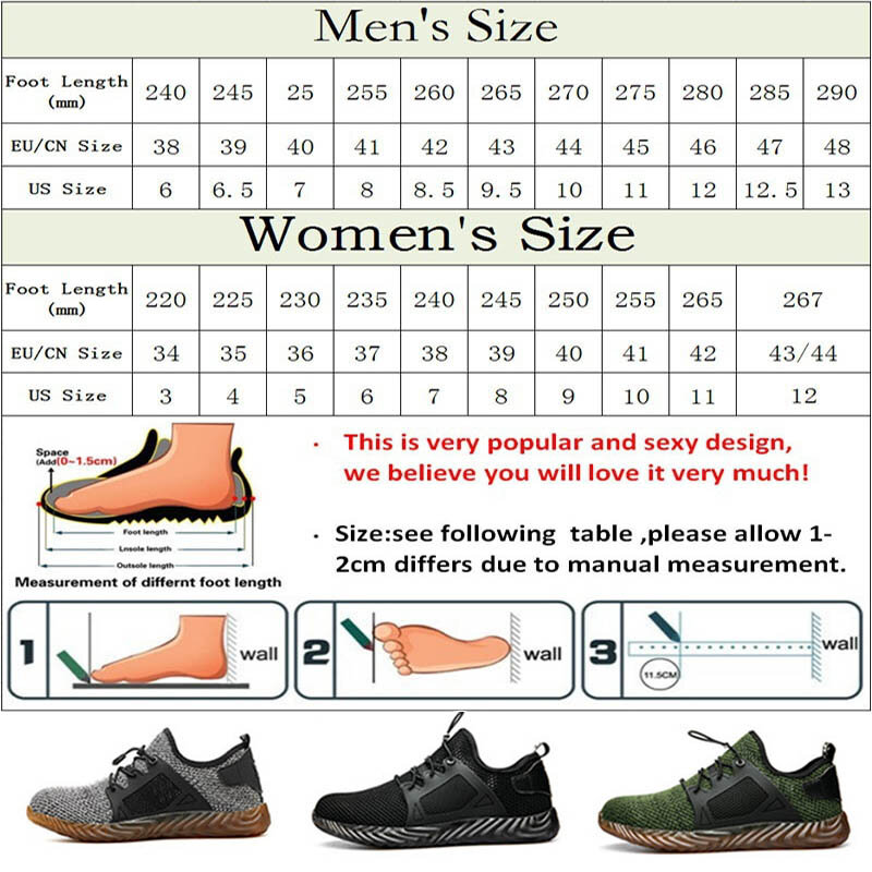 Indestructible Shoes Men and Women Steel Toe Safety Boots Work Air Puncture-Proof Non-slip Breathable Lightweight SneakersRyder