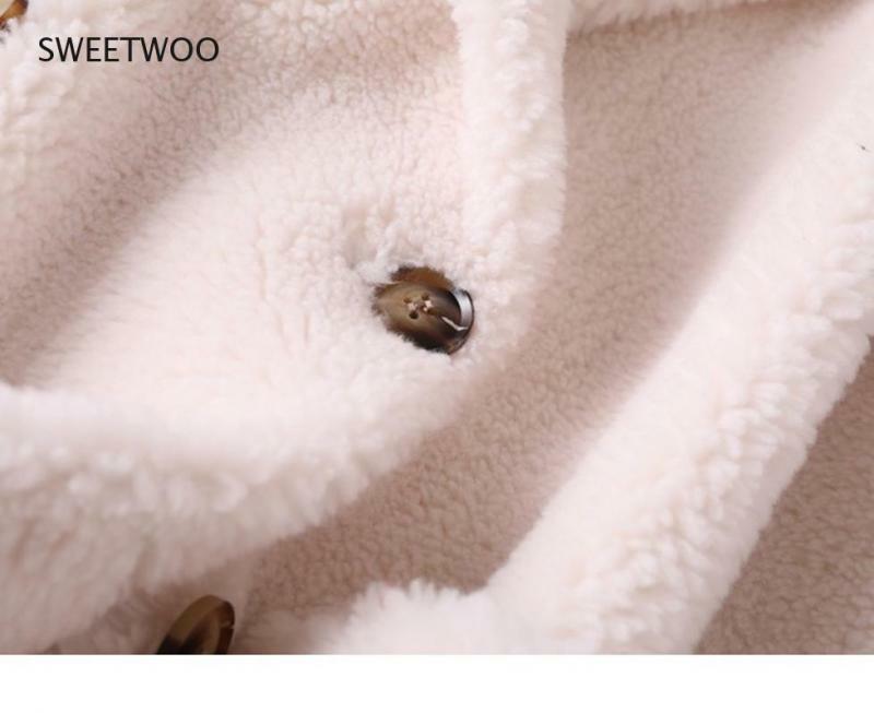 Real Fur Coat High Quality Australian Womens Natural Wool Coats Thick Warm Elegant Loose Large Size Long Outwear For Women 2022