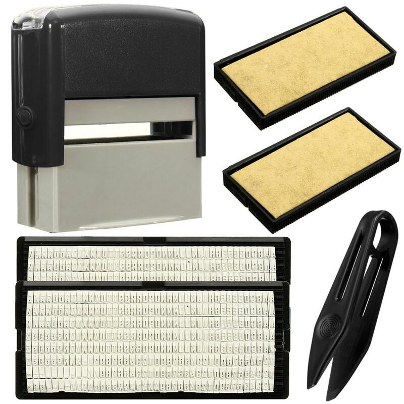 HOT SALES！！！New Arrival DIY Personalized Custom 3 Line Business Name Address Self Inking Rubber Stamp
