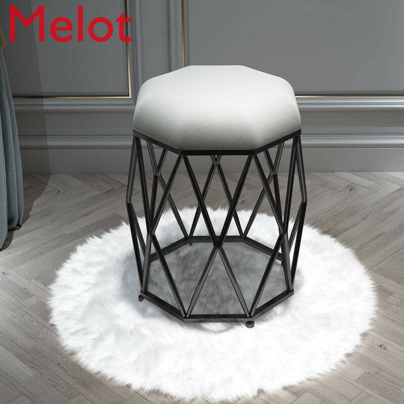 INS Dresser Makeup Stool Nordic Manicure Cosmetic Chair Bedroom and Household Stool Shoe Changing Stool Bedroom Furniture