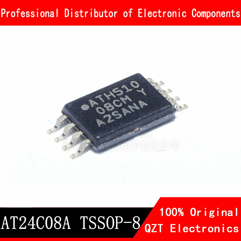 10 Buah AT24C08 TSSOP8 AT24C08A 24C08 TSSOP-8 SMD Chipset IC Baru dan Asli