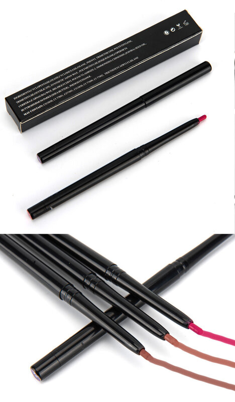 12 Color Black Waterproof Long-lasting Lip Liner Private Brand Bulk Makeup