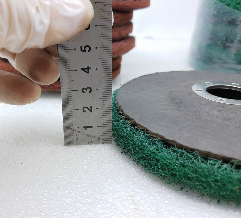 Disco de pulido de aleta no tejida, herramientas de amoladora angular Búlgara para pulido de Metal, 5 "* ID22mm, 180 #, 10 Uds.