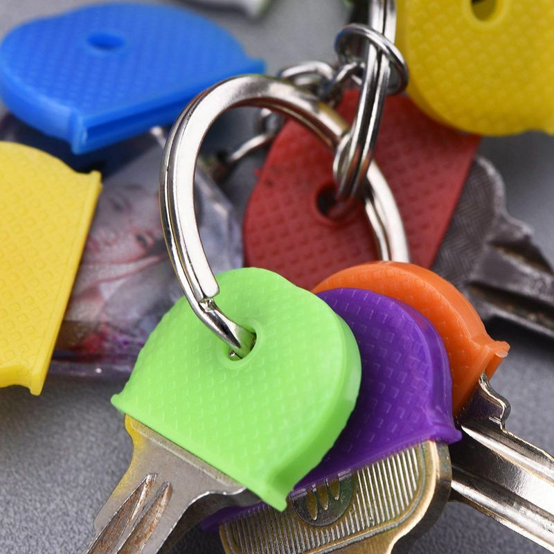 24 Kunci Caps dengan Fleksibel Kunci untuk Memudahkan Identifikasi Kunci Pintu, Multicolor