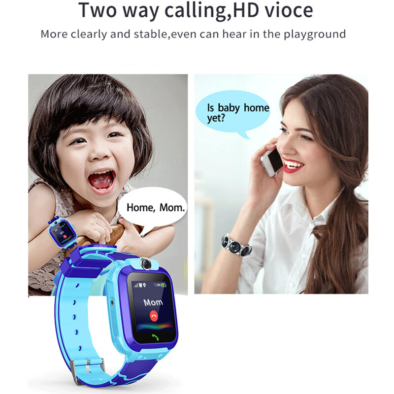 Q12 Kids Smart Watch impermeabile LBS Location Support ebraico 2G SIM Card ascolta Baby Tracking ragazzi ragazze Smartwatch orologio regalo