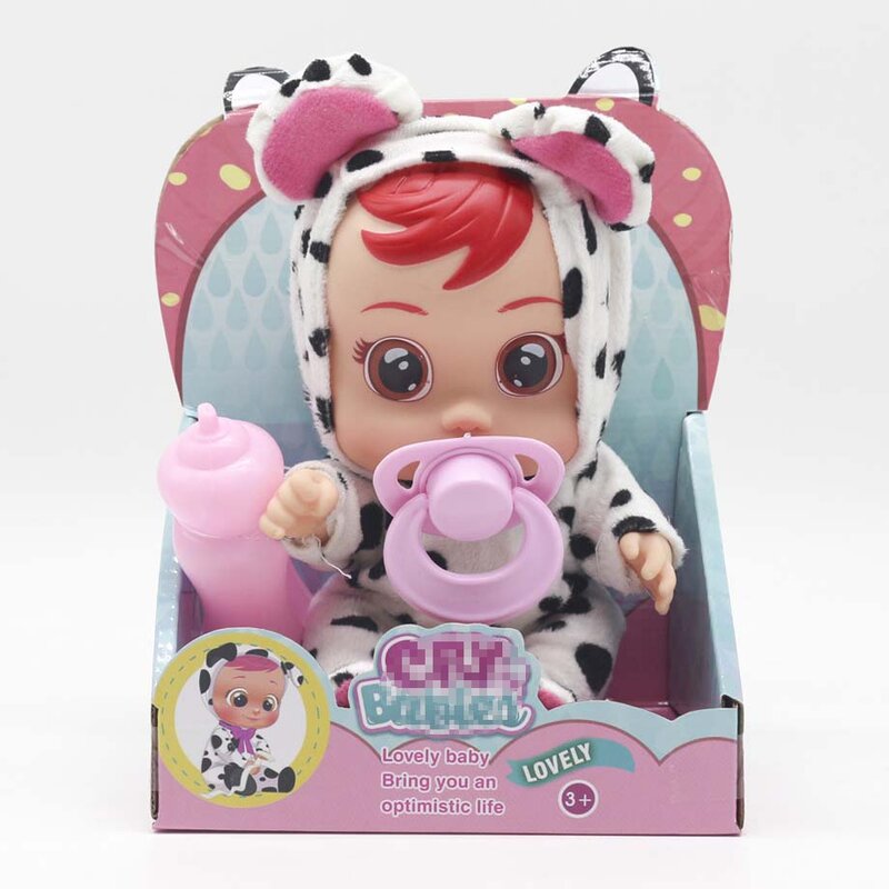 3D silicona inteiro realista muñeca Reborn Cry a Baby de alta calidad Magic Tears Dolls juguetes para niños regalo sorpresa T15