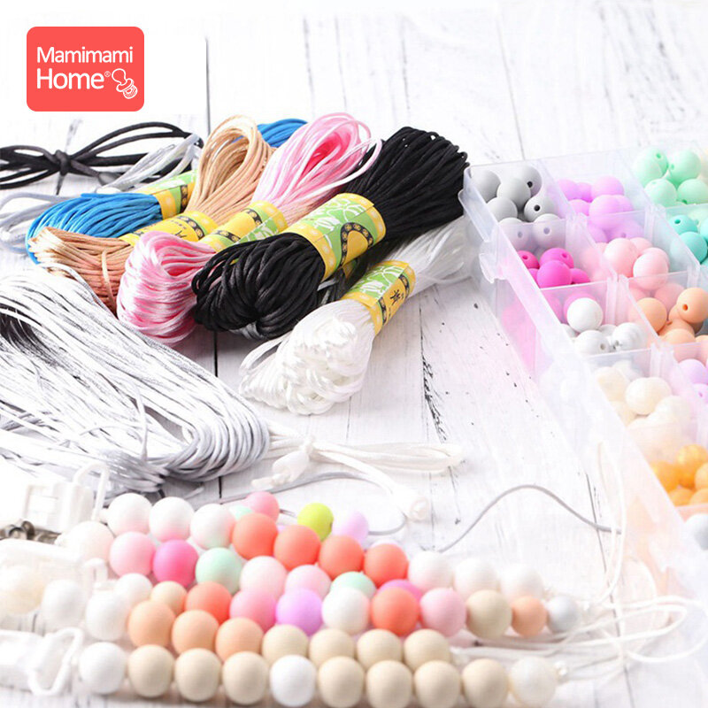 20M/Lot Nylon Rope DIY String Cord Accessary&Findings Baby Silicone Teething Bead Necklaces teething Bracelets Baby Teether Rop