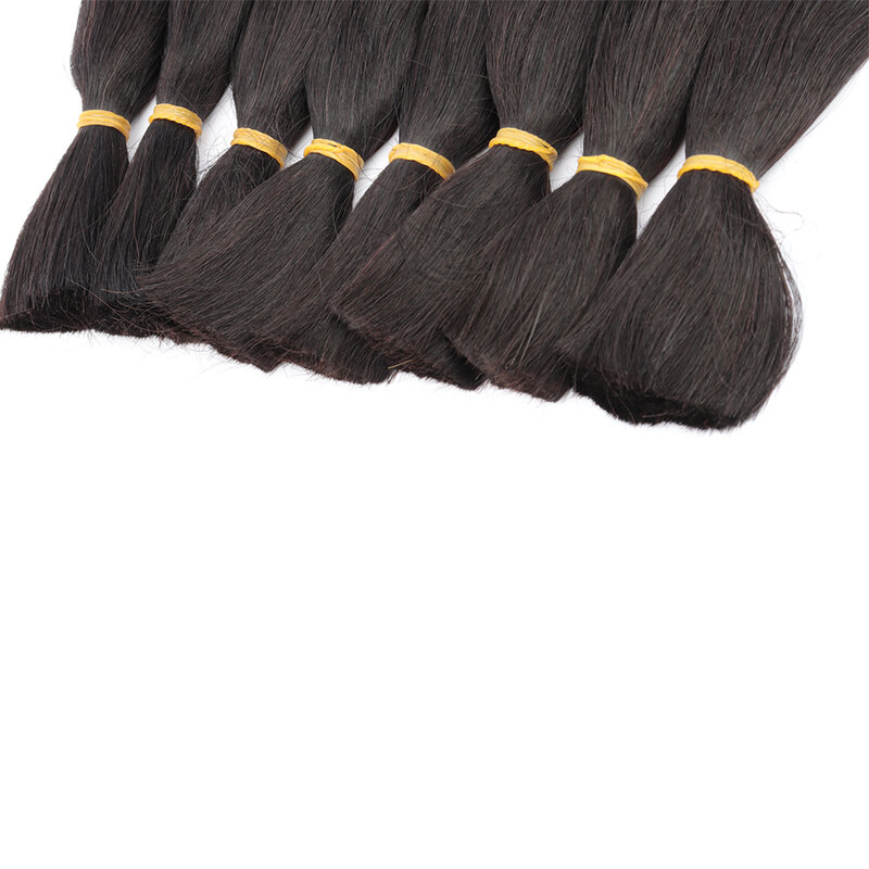 Qlove Haar Natuurlijke Zwarte 50 G/stk Peruaanse Remy Straight Bulk Menselijk Haar Voor Vlechten Enkele Inslag Hair Extensions 1/3/4 Bundels