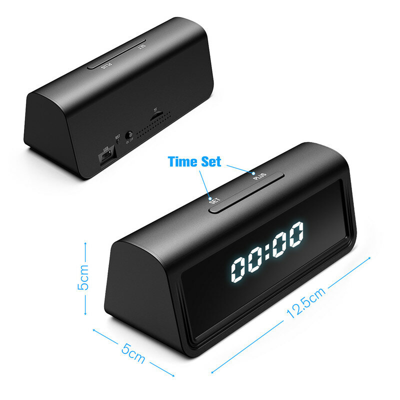 Full HD 2,4g/5g Wifi тайные часы мини-камера ночного видения детектор движения видеокамера Цифровые часы Дистанционное отслеживание камера Espia