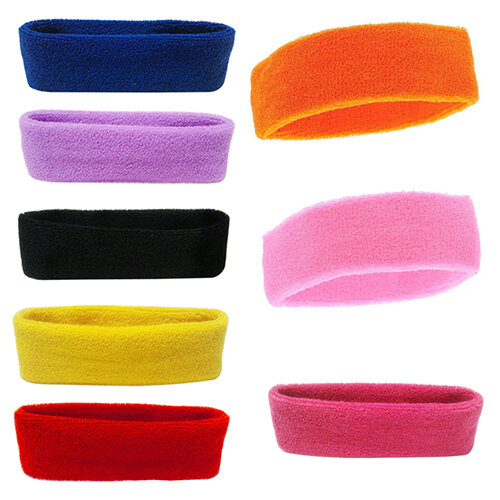 Fashion Sportswear Headband Towel Fabric Womens Sport Sweat Sweatband Headband Yoga Gym Stretch Men Head Hair Band Accessories