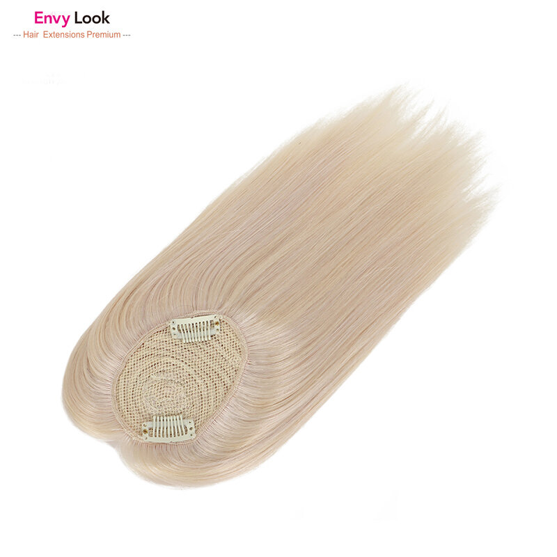 Envy Echt Aussehen Menschlichen Haarteil 150 Dichte für Frauen 10 Zoll Mono Clip-in Einem Stück Haar Topper