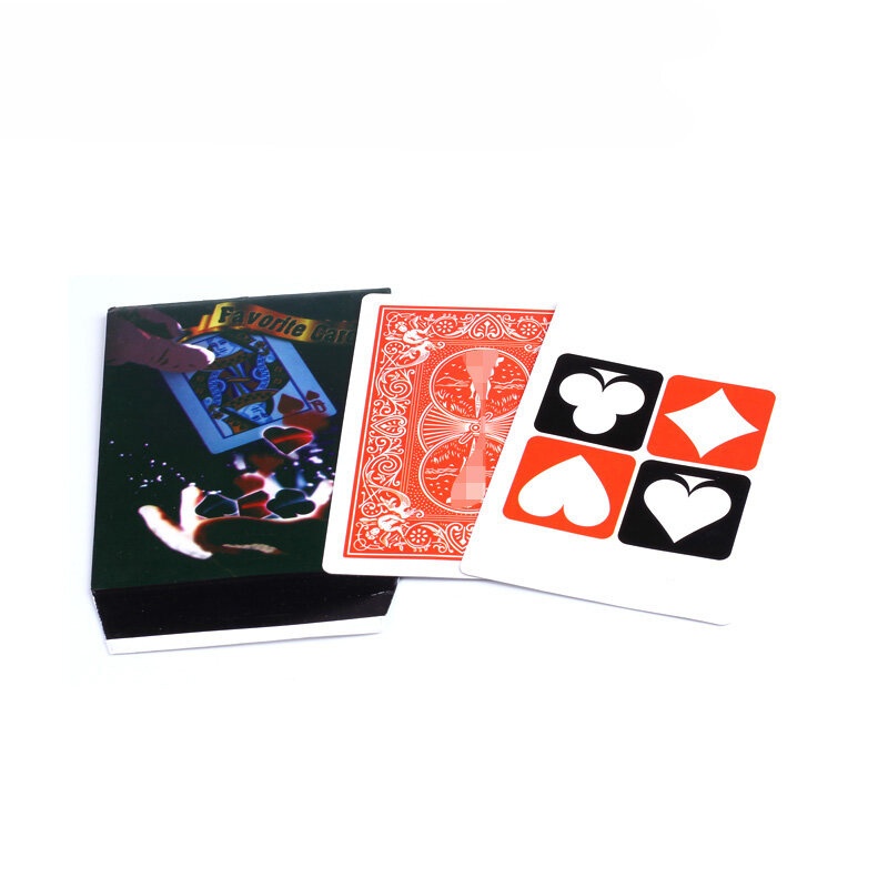 Conjunto de cartão favorito-truque de cartão truques de magia escolher fechar-se adereços mágicos engraçado magia brinquedos truques c2031