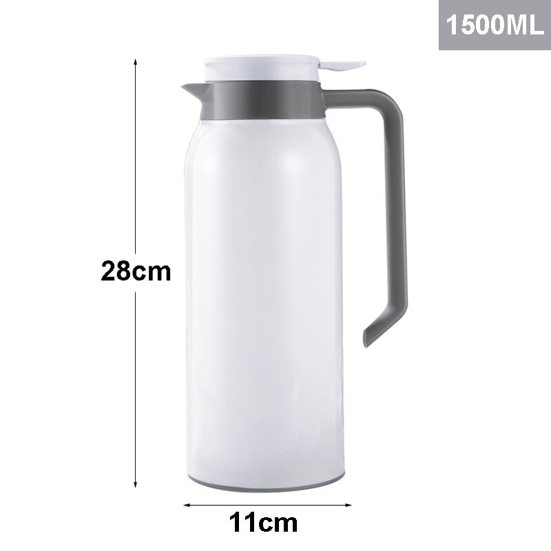 Jarra Térmica de café de acero inoxidable de 52oz, termo aislado al vacío de doble pared, botella de café grande y resistente, para té y agua